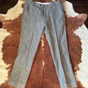 Men's Gray Herringbone Pants